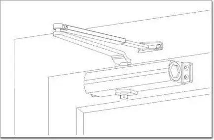 閉門器安裝示意圖1