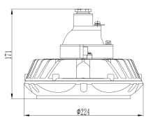 BZD286-led防爆燈尺寸